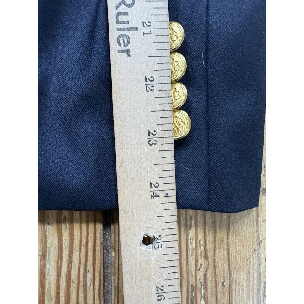 Brooks Brothers Country Club Blazer 43R Madison Saxxon Wool Gold Button Navy